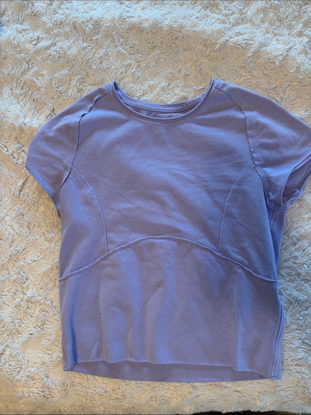 Free people Lilac Short Sleeve Top
